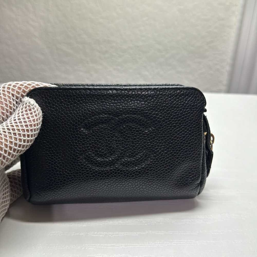 Authentic Chanel Black caviar Leather pouch Wallet - Picture 16 of 16